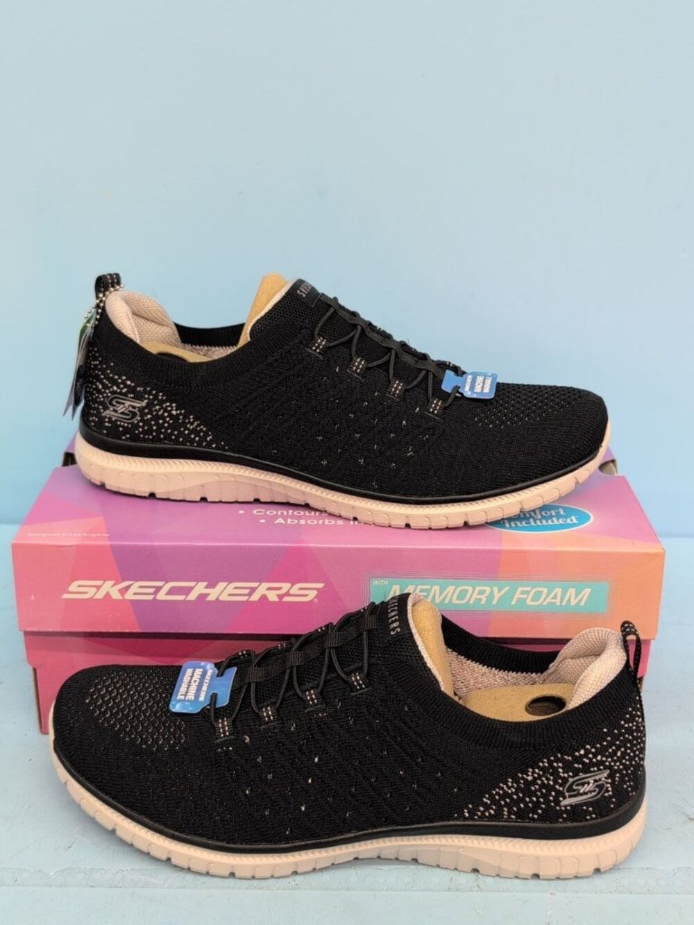 Skechers Virtue Show Runner Sneakers Women's Shoes US 11 Black Pink